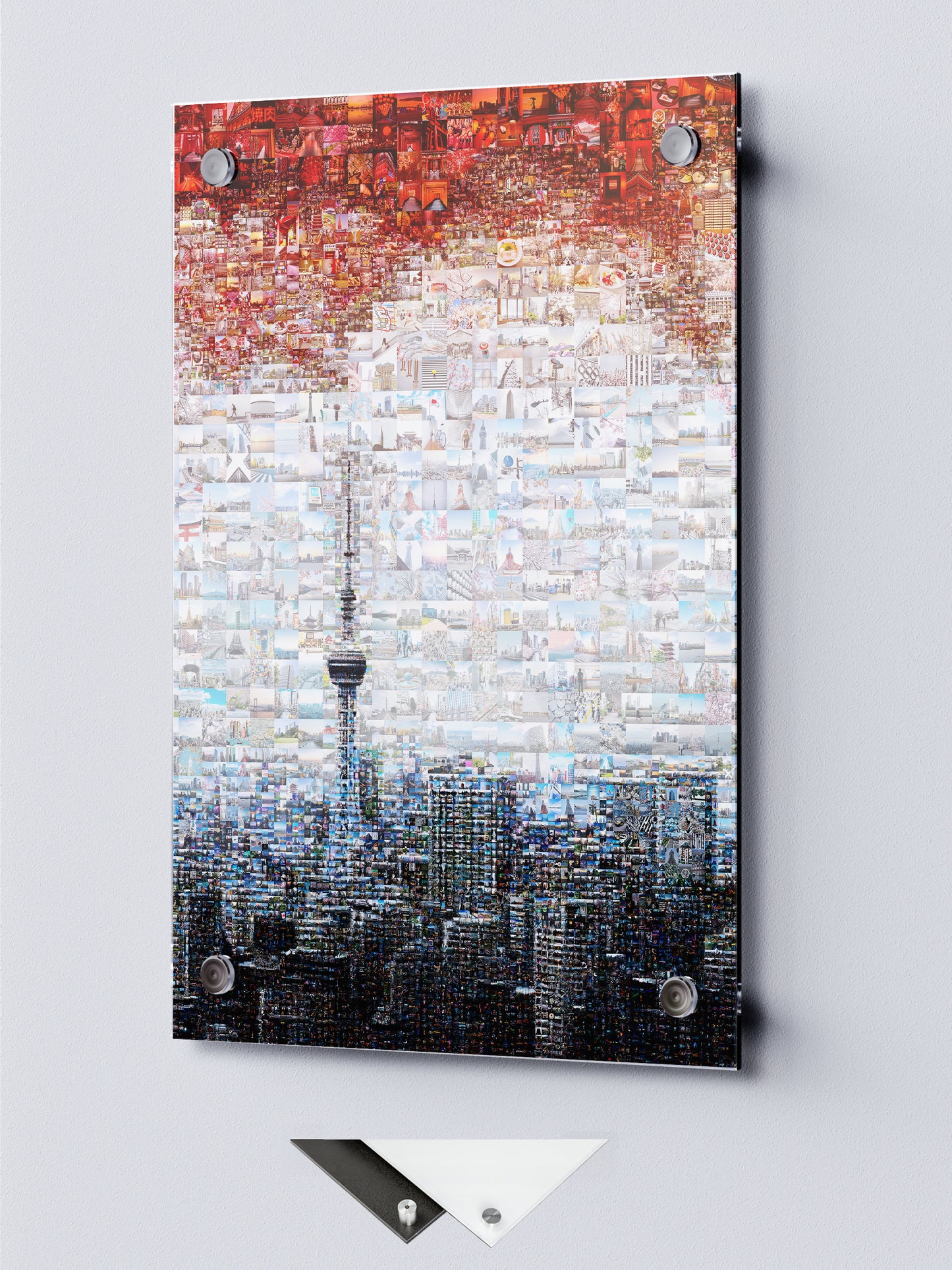 Tokyo Mosaic Art — Skytree and Tokyo Skyline under Rising Sun AtelierMosaics