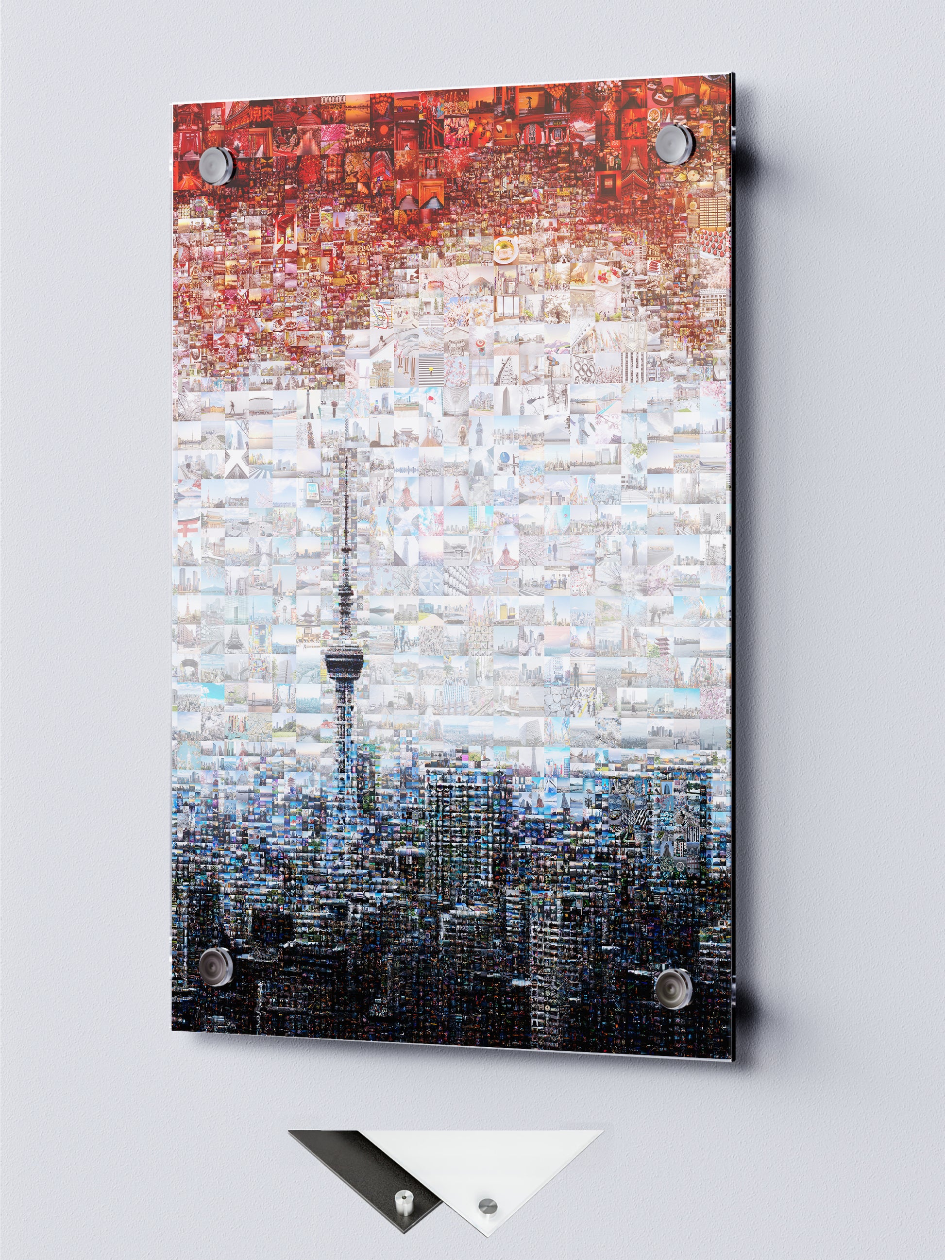 Tokyo Mosaic Art — Skytree and Tokyo Skyline under Rising Sun AtelierMosaics