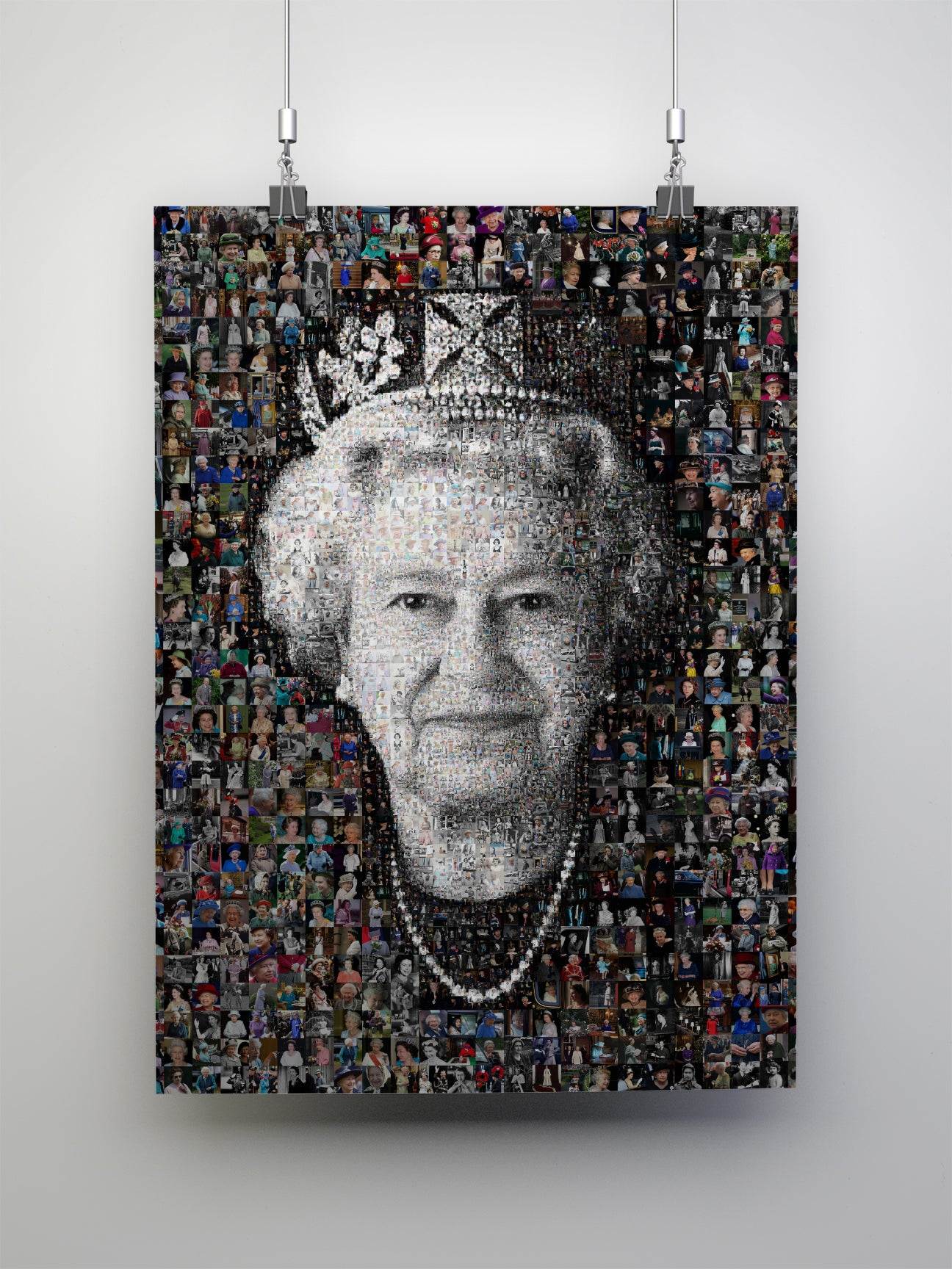 Elegant Mosaic Artwork of Queen Elizabeth II – Timeless Royal Portrait for Home Decor - AtelierMosaics