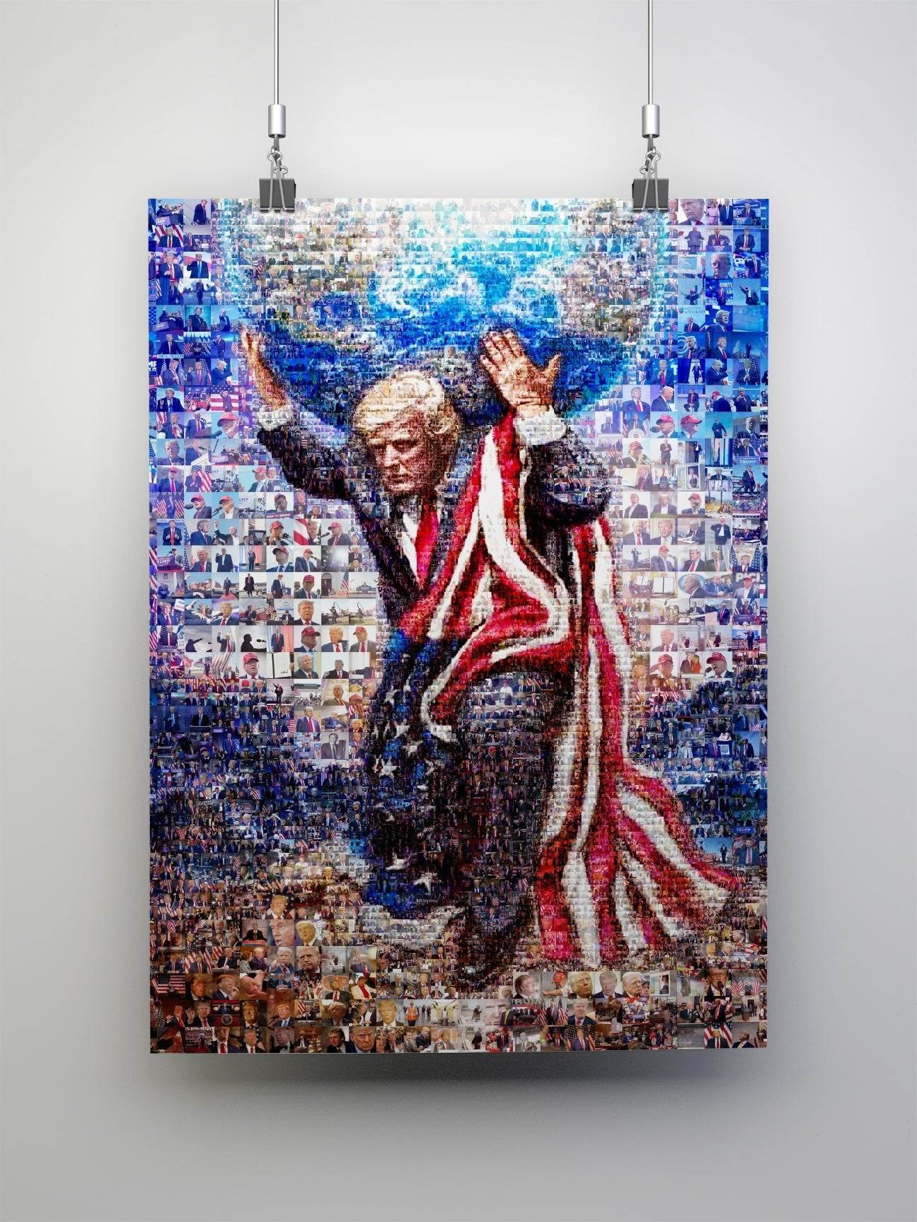 Donald Trump Atlas Mosaic – Holding the World of Freedom - AtelierMosaics