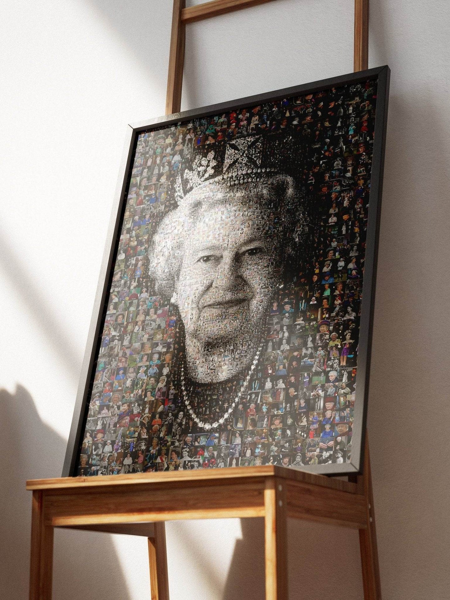 Elegant Mosaic Artwork of Queen Elizabeth II – Timeless Royal Portrait for Home Decor - AtelierMosaics