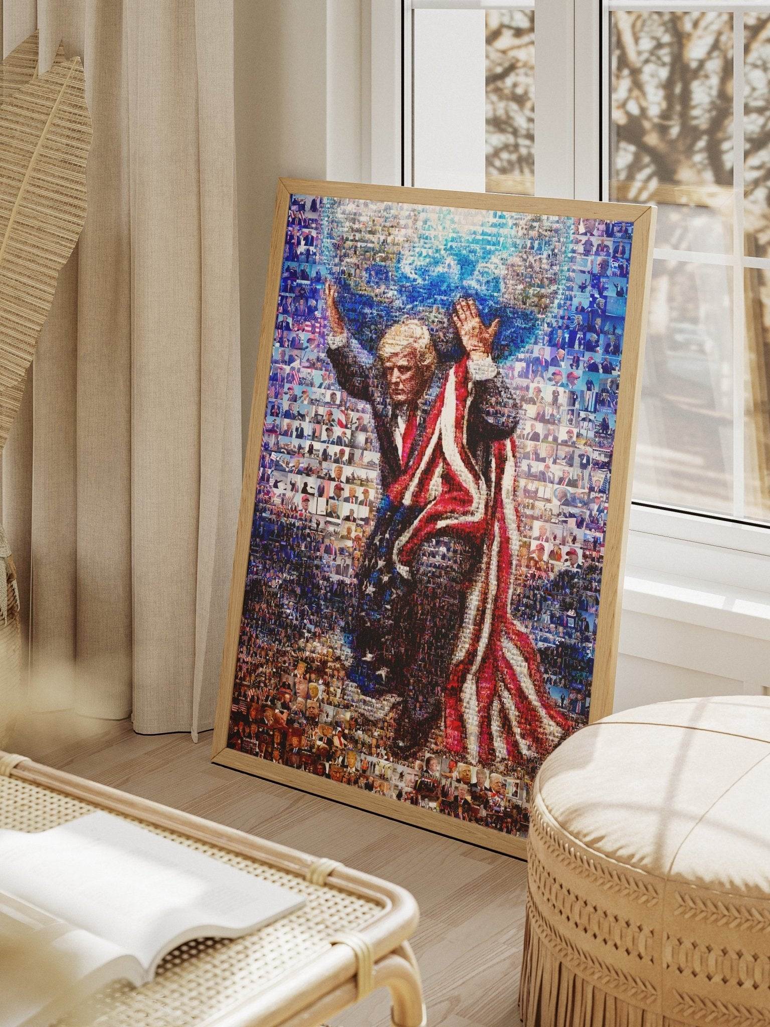 Donald Trump Atlas Mosaic – Holding the World of Freedom - AtelierMosaics