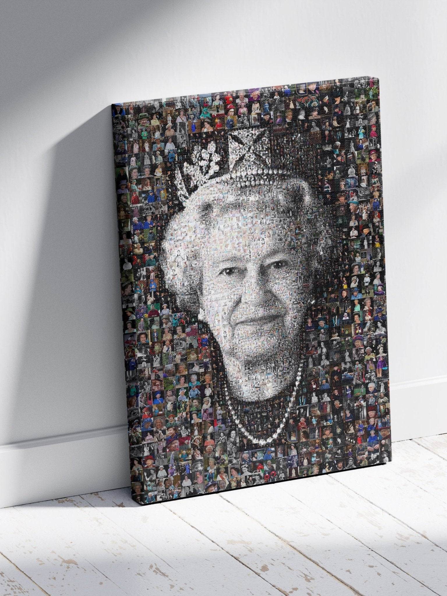 Elegant Mosaic Artwork of Queen Elizabeth II – Timeless Royal Portrait for Home Decor - AtelierMosaics