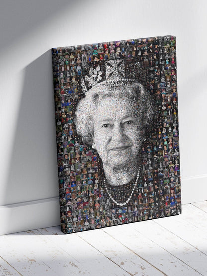 Elegant Mosaic Artwork of Queen Elizabeth II – Timeless Royal Portrait for Home Decor - AtelierMosaics