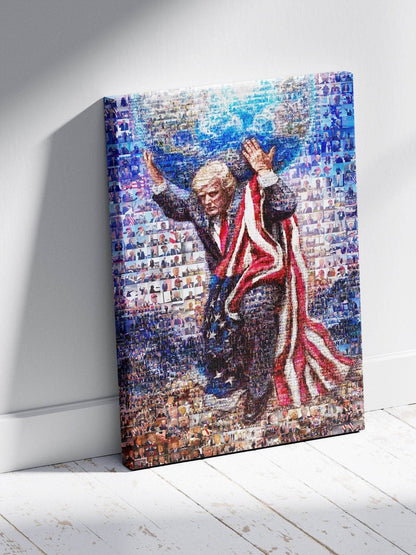 Donald Trump Atlas Mosaic – Holding the World of Freedom - AtelierMosaics