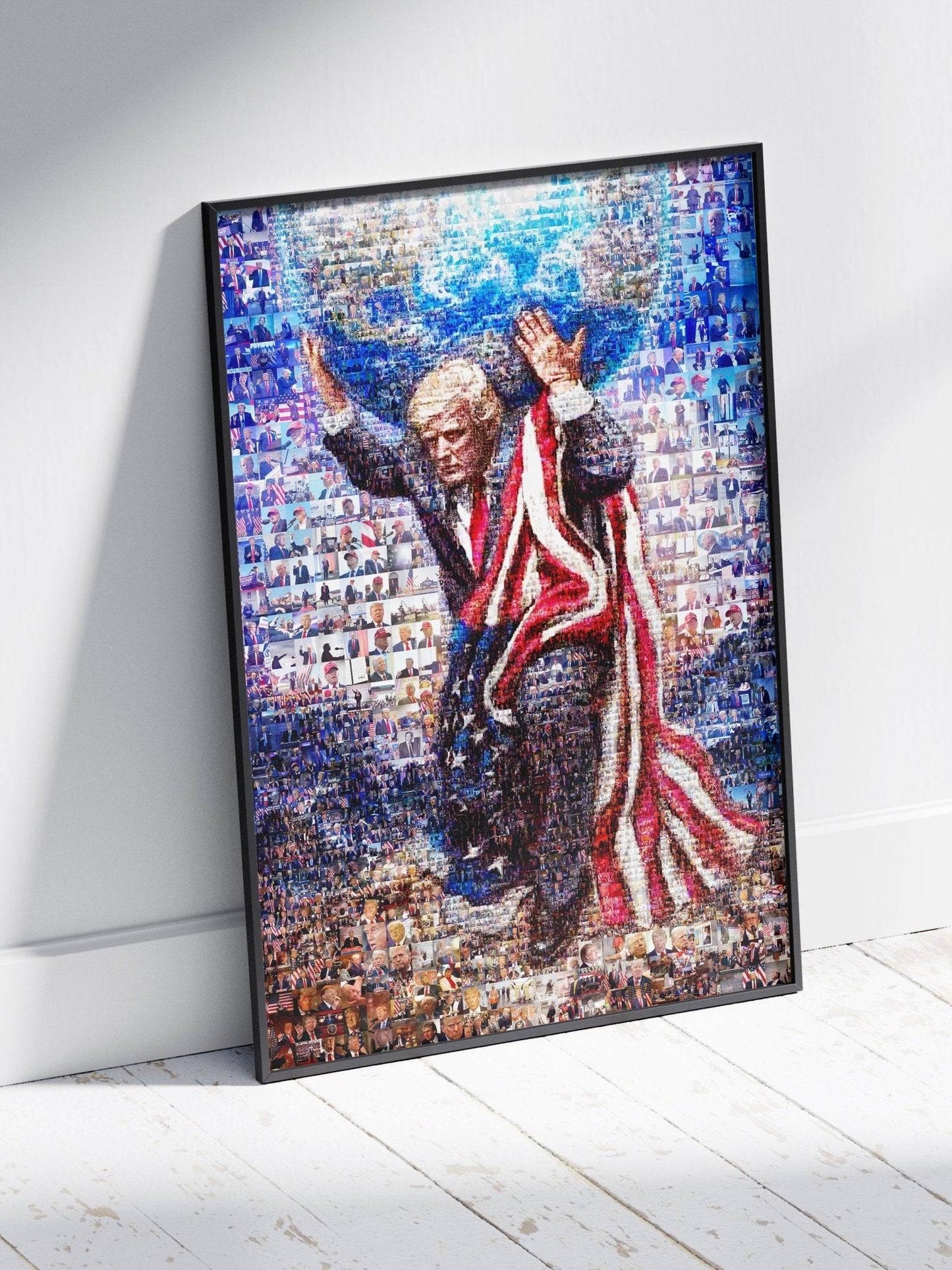 Donald Trump Atlas Mosaic – Holding the World of Freedom - AtelierMosaics