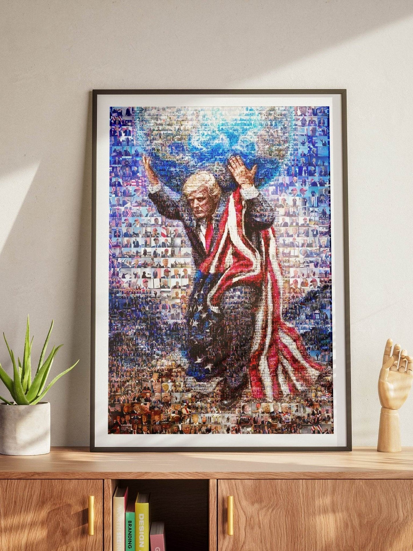 Donald Trump Atlas Mosaic – Holding the World of Freedom - AtelierMosaics