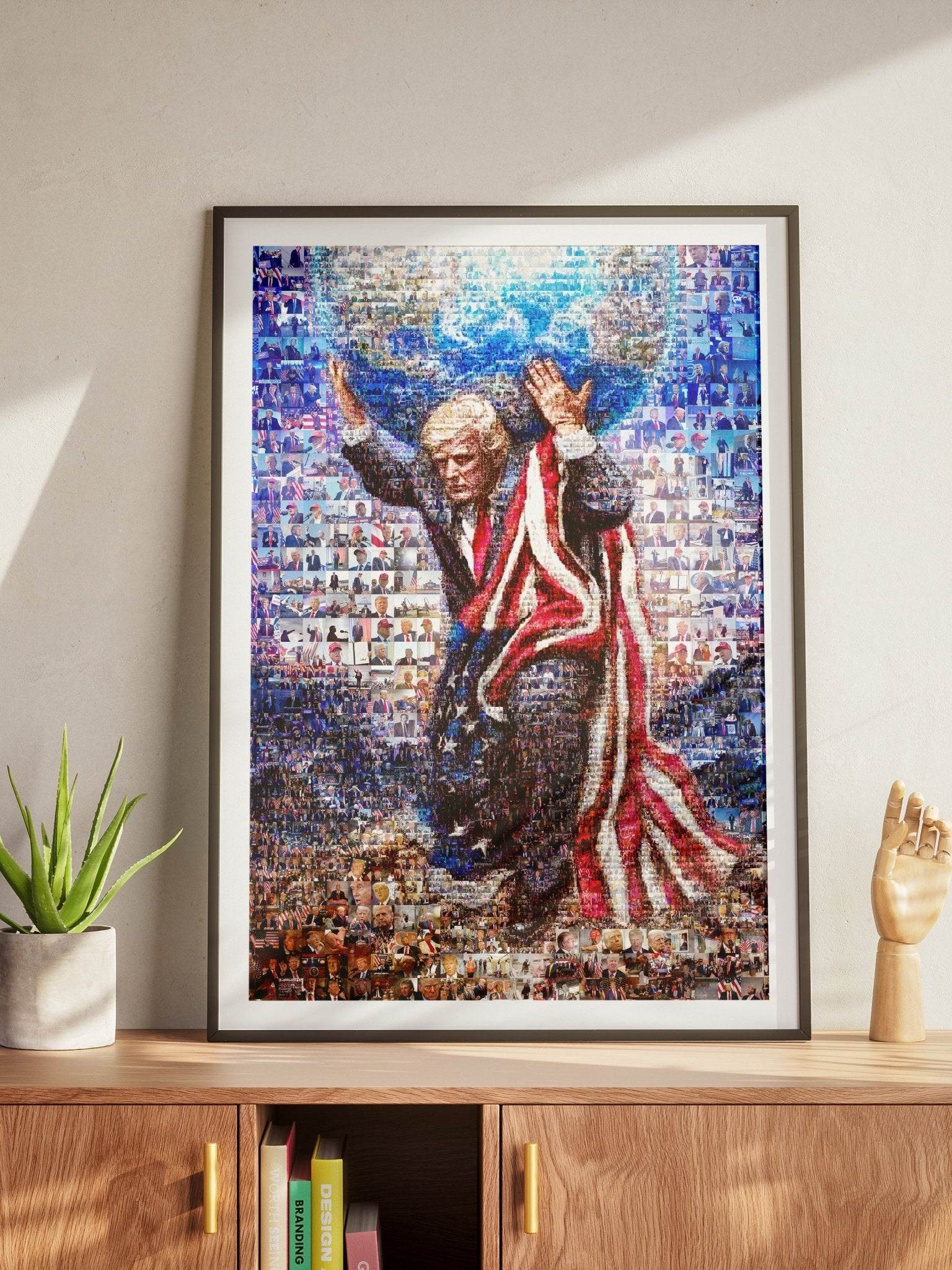 Donald Trump Atlas Mosaic – Holding the World of Freedom - AtelierMosaics