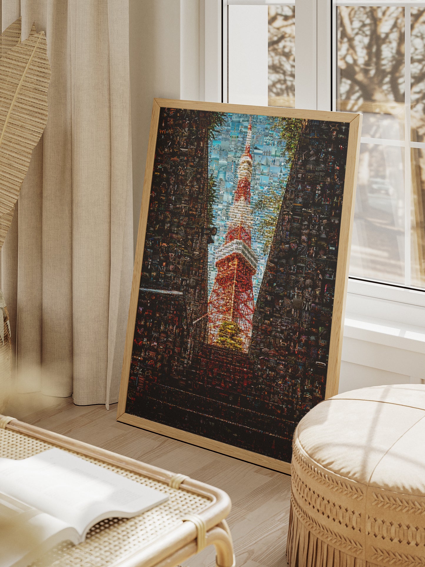 Tokyo Mosaic Art — Tokyo Tower Framed by Night Streets AtelierMosaics