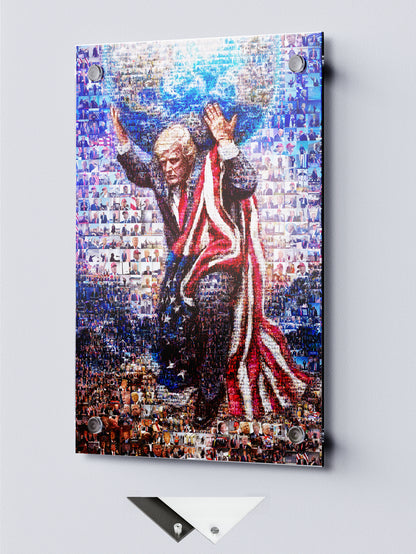 Donald Trump Atlas Mosaic – Holding the World of Freedom AtelierMosaics