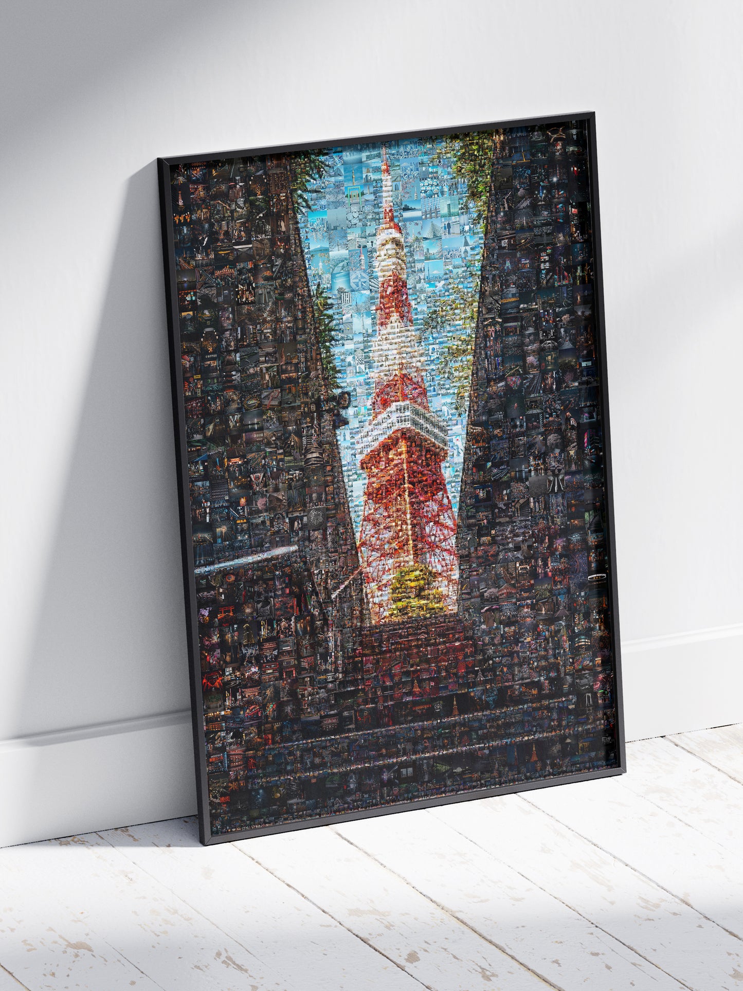 Tokyo Mosaic Art — Tokyo Tower Framed by Night Streets AtelierMosaics