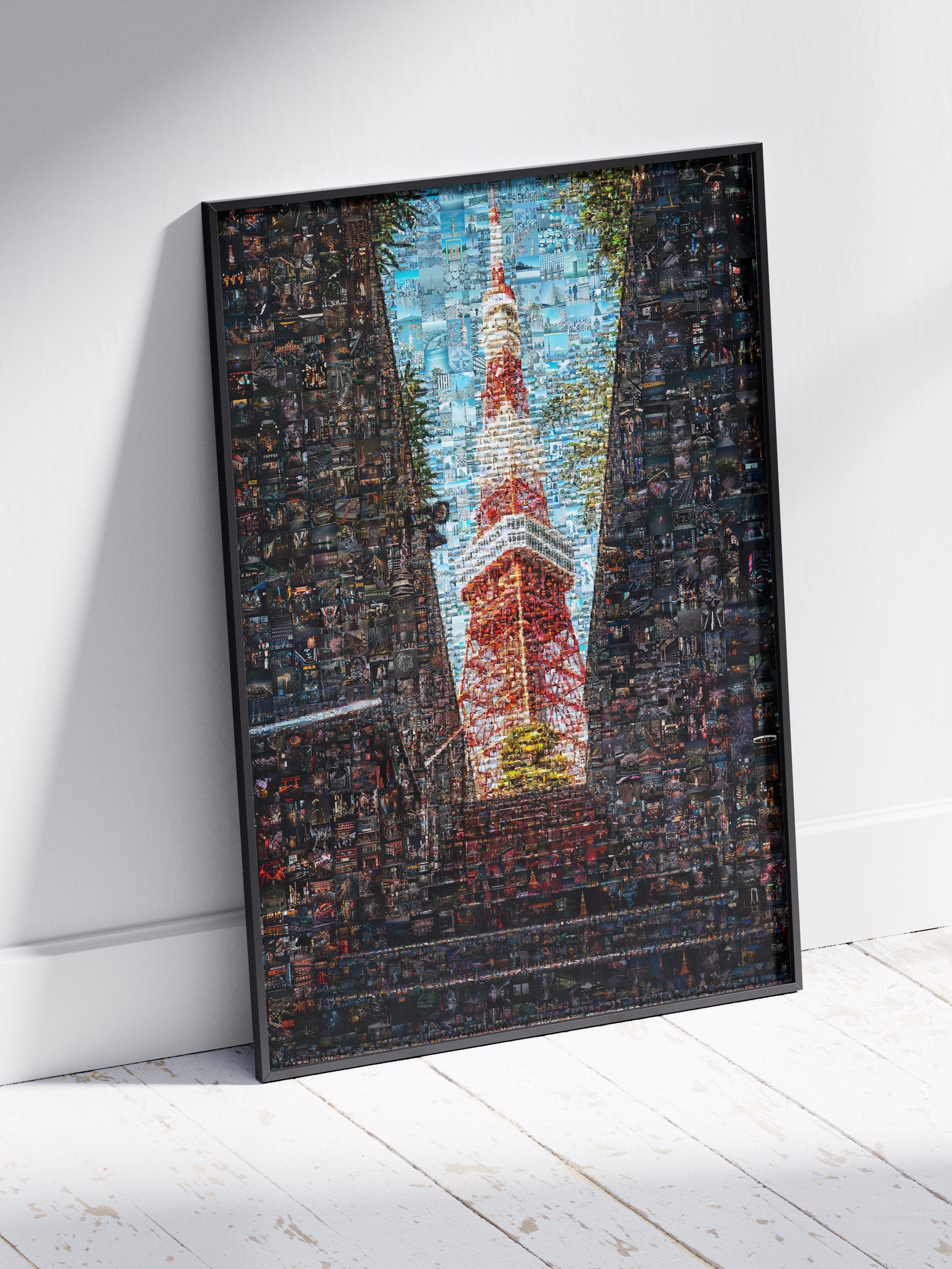 Tokyo Mosaic Art — Tokyo Tower Framed by Night Streets AtelierMosaics