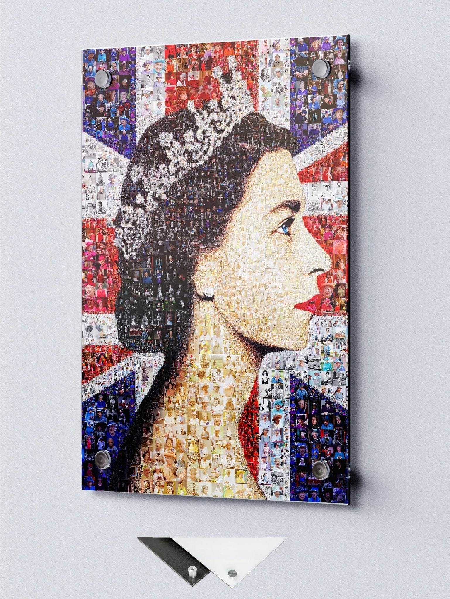 Stunning Mosaic Artwork of Queen Elizabeth II - Iconic Royal Portrait - AtelierMosaics