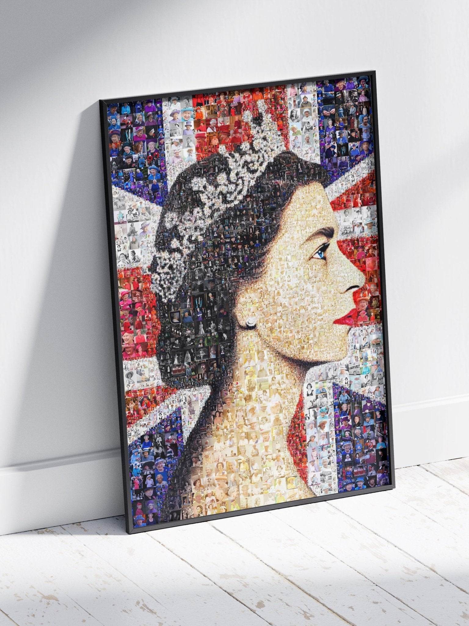Stunning Mosaic Artwork of Queen Elizabeth II - Iconic Royal Portrait - AtelierMosaics