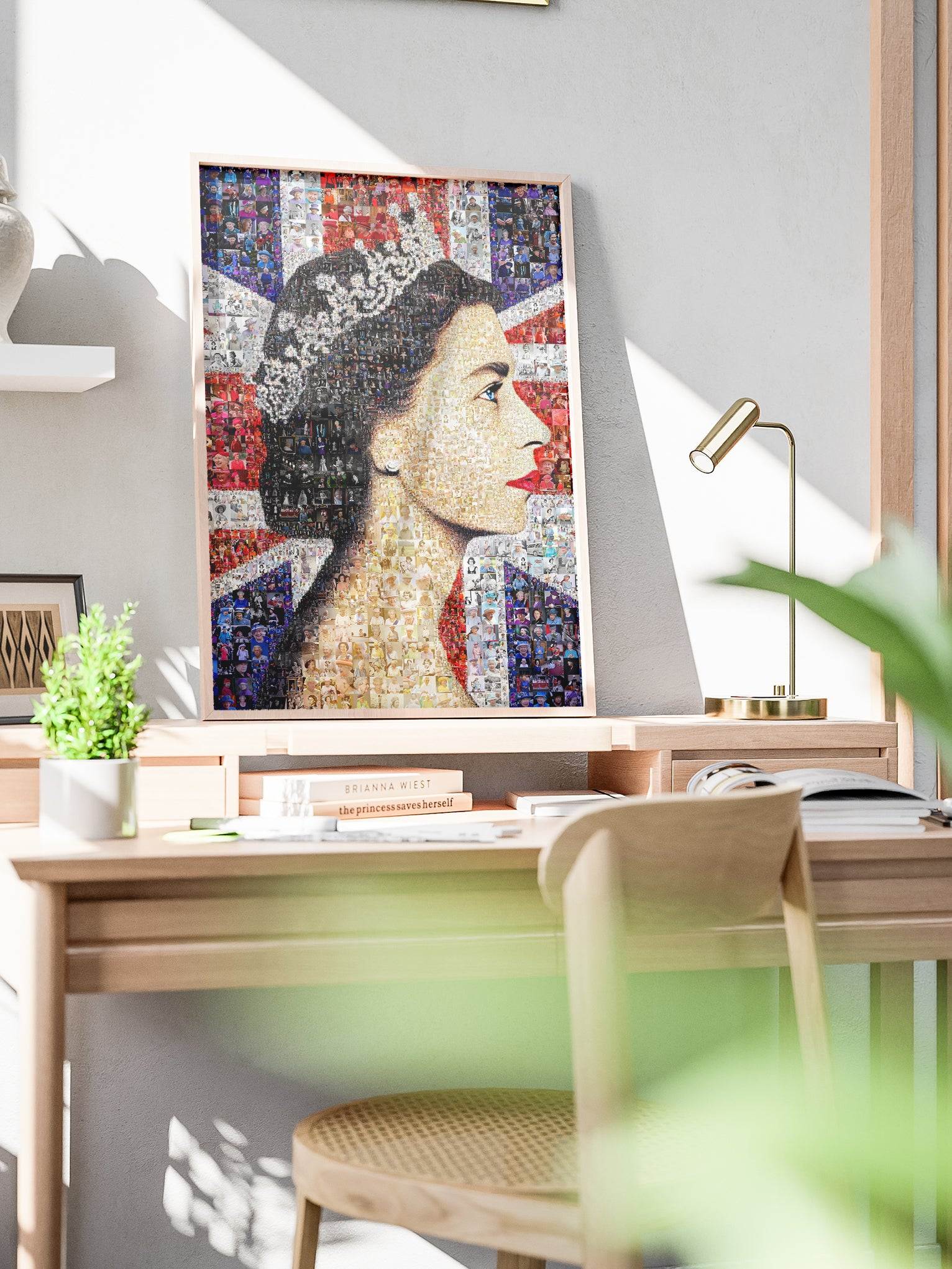 Stunning Mosaic Artwork of Queen Elizabeth II - Iconic Royal Portrait - AtelierMosaics