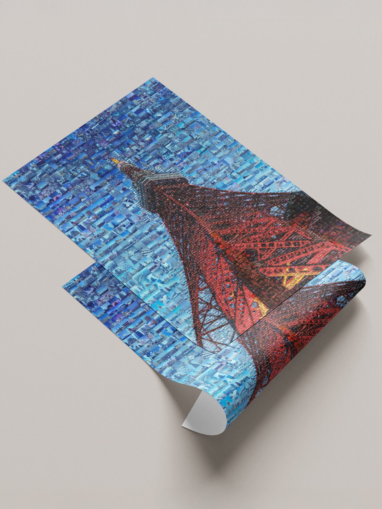 Tokyo Mosaic Art — Tokyo Tower Rising into Blue Sky AtelierMosaics