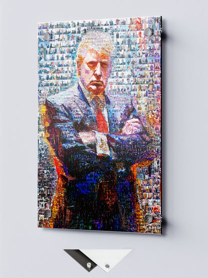 Donald Trump Power Stance – Mosaic Portrait from His Photos AtelierMosaics