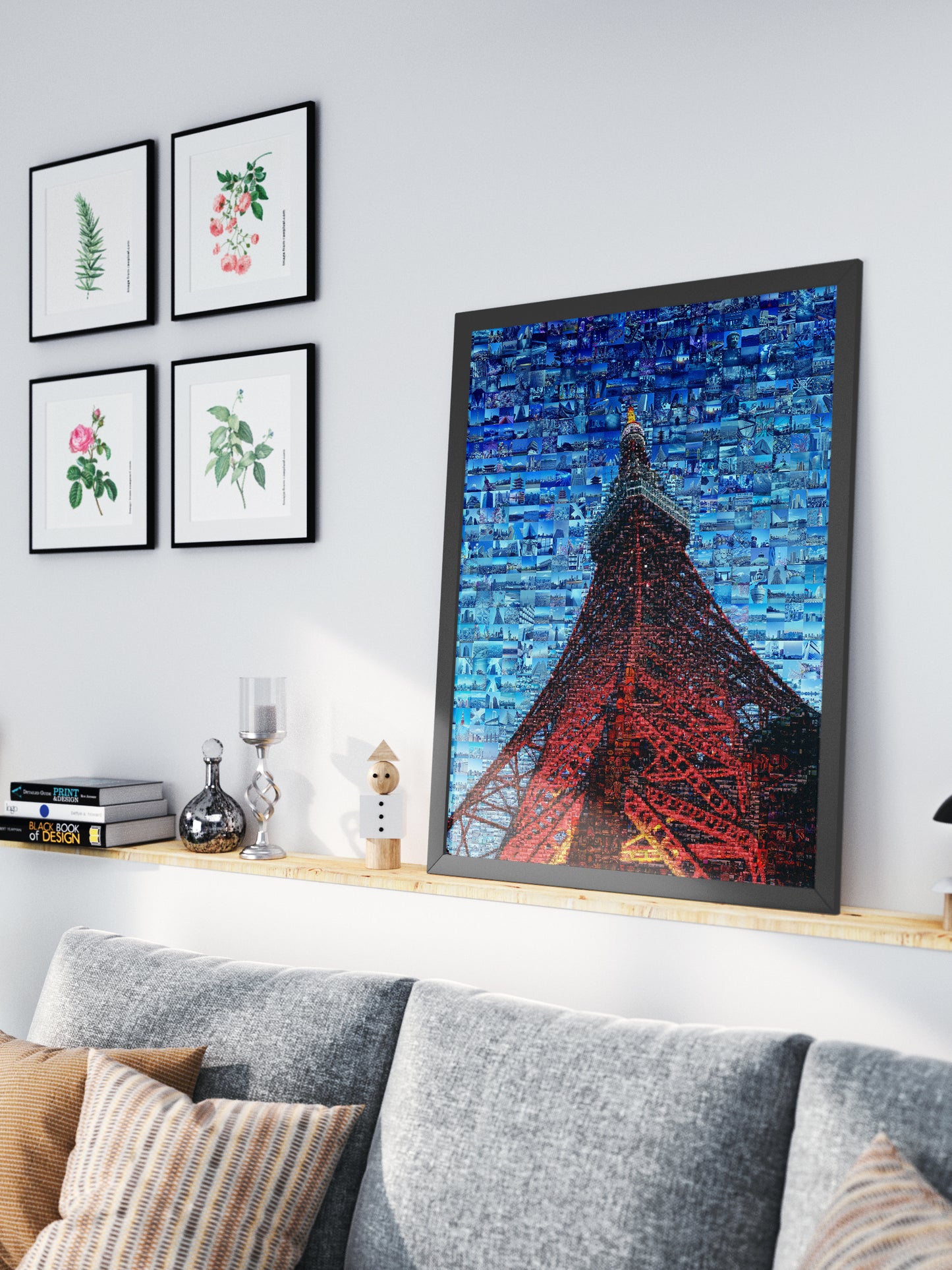 Tokyo Mosaic Art — Tokyo Tower Rising into Blue Sky AtelierMosaics