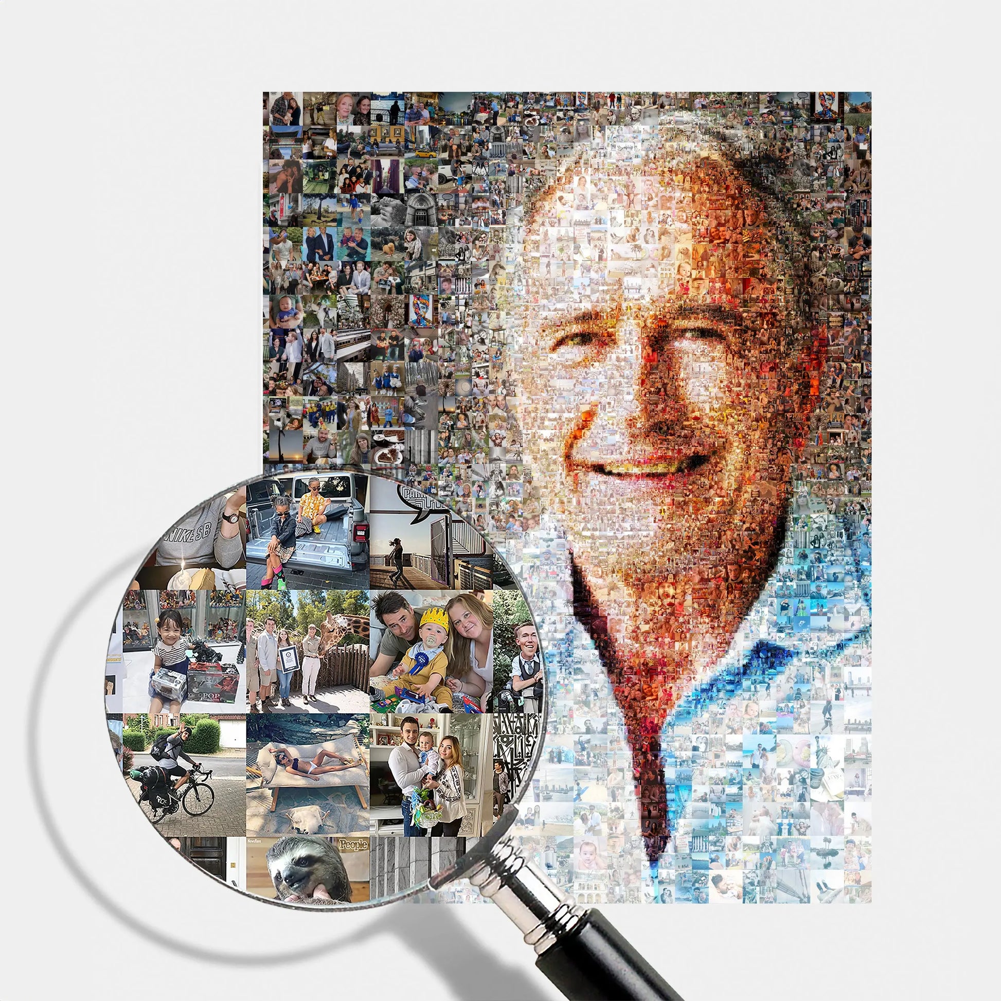 80th birthday personalized photo mosaic gift