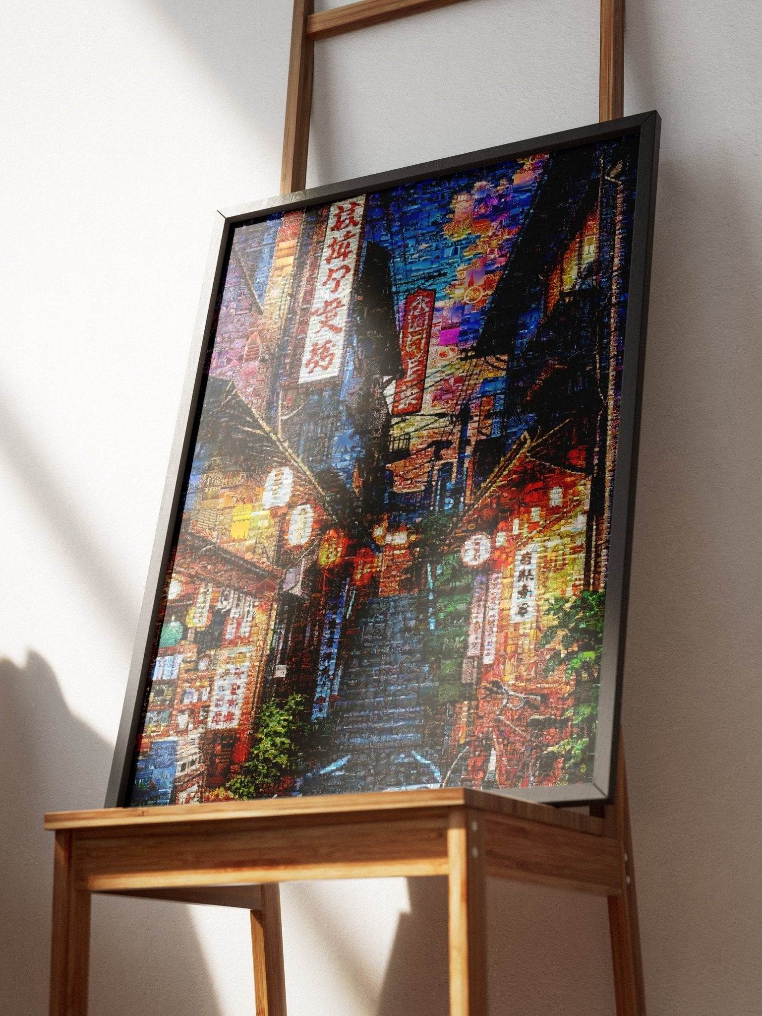Tokyo Night Alley – Japanese Street Mosaic Art - AtelierMosaics