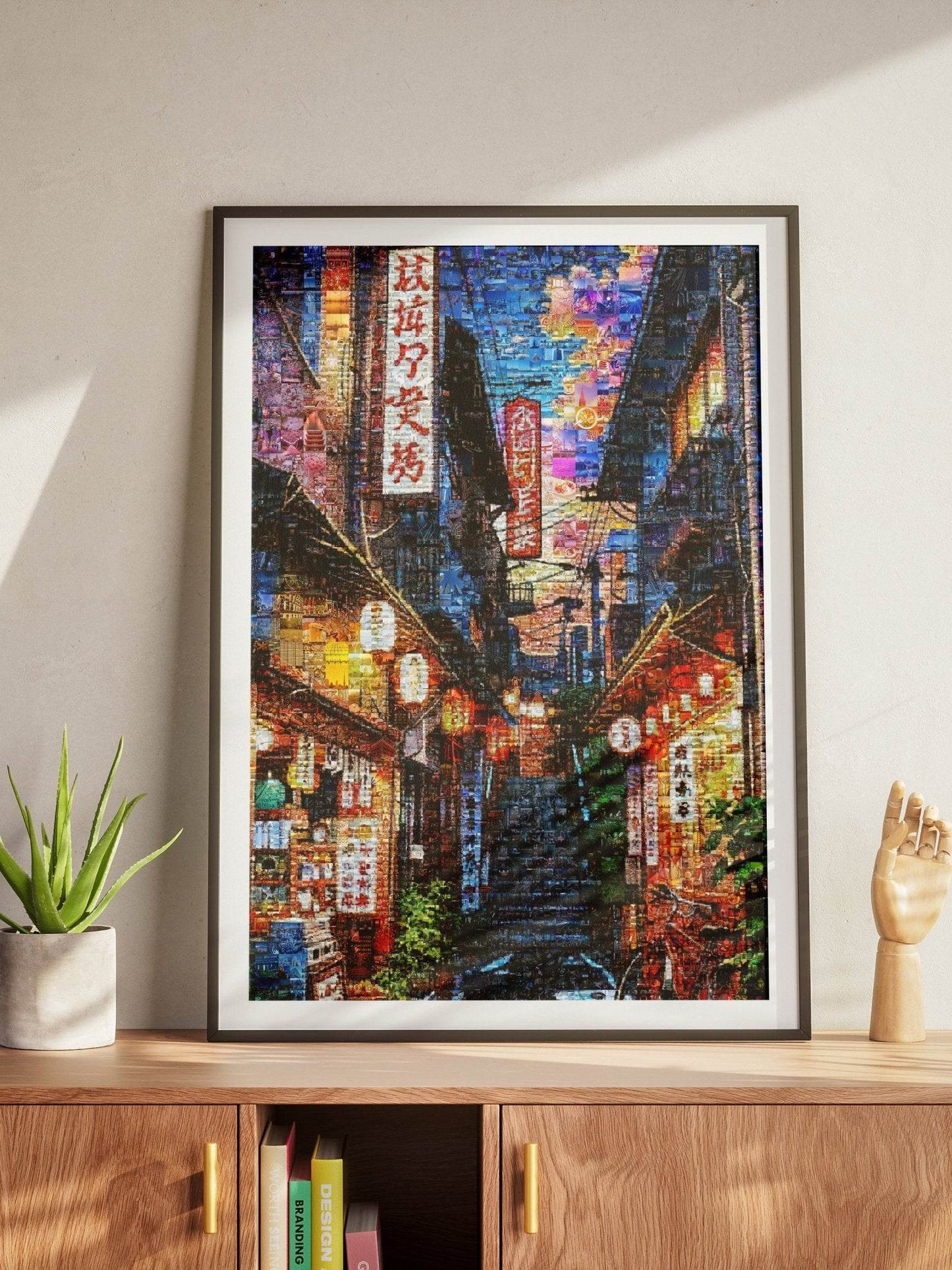 Tokyo Night Alley – Japanese Street Mosaic Art - AtelierMosaics