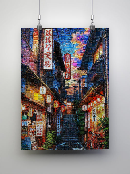 Tokyo Night Alley – Japanese Street Mosaic Art AtelierMosaics