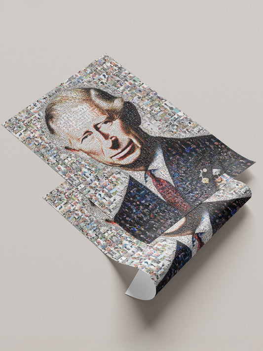 Royal Mosaic Artwork of King Charles III | Unique Home Decor Piece