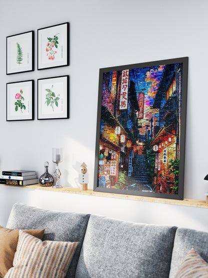 Tokyo Night Alley – Japanese Street Mosaic Art AtelierMosaics