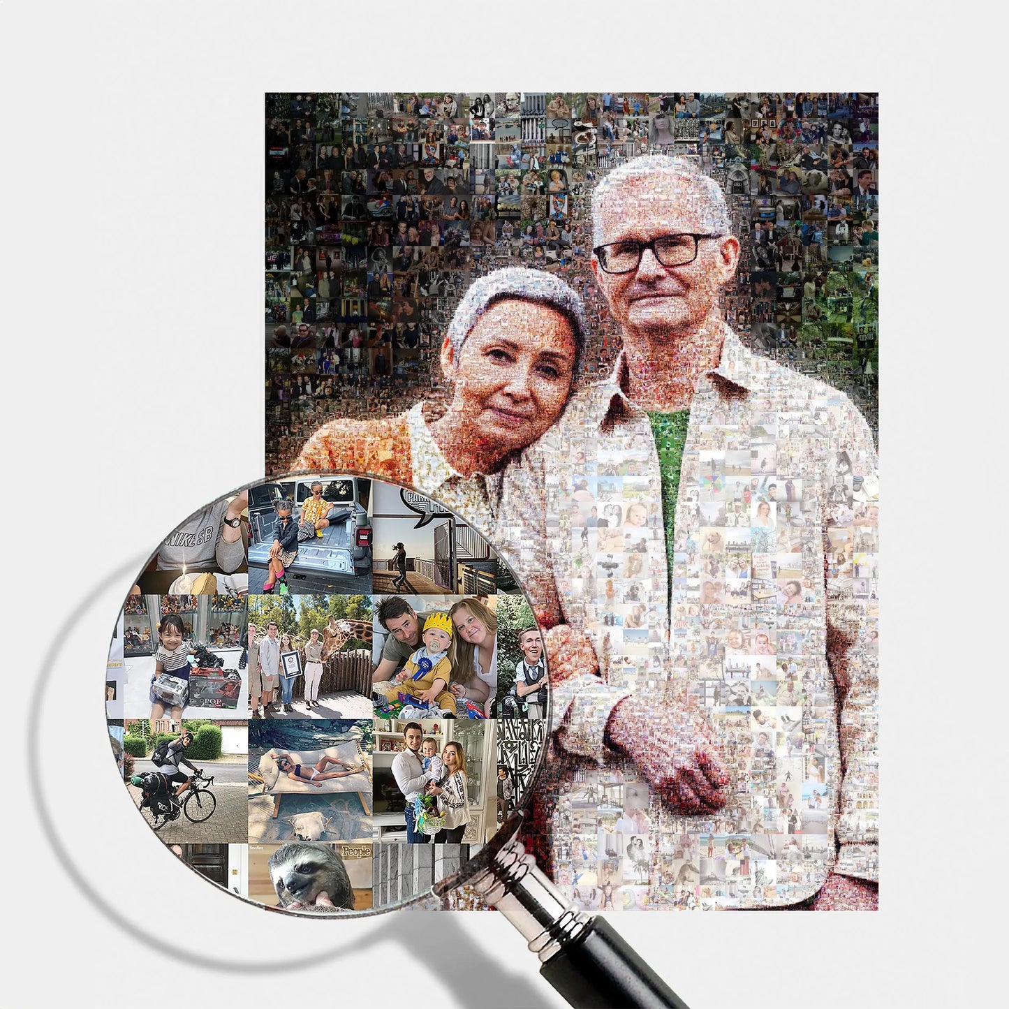 christmas personalized holiday photo mosaic family gift