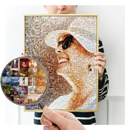 Custom photo mosaic for anniversary gift – Atelier Mosaics
