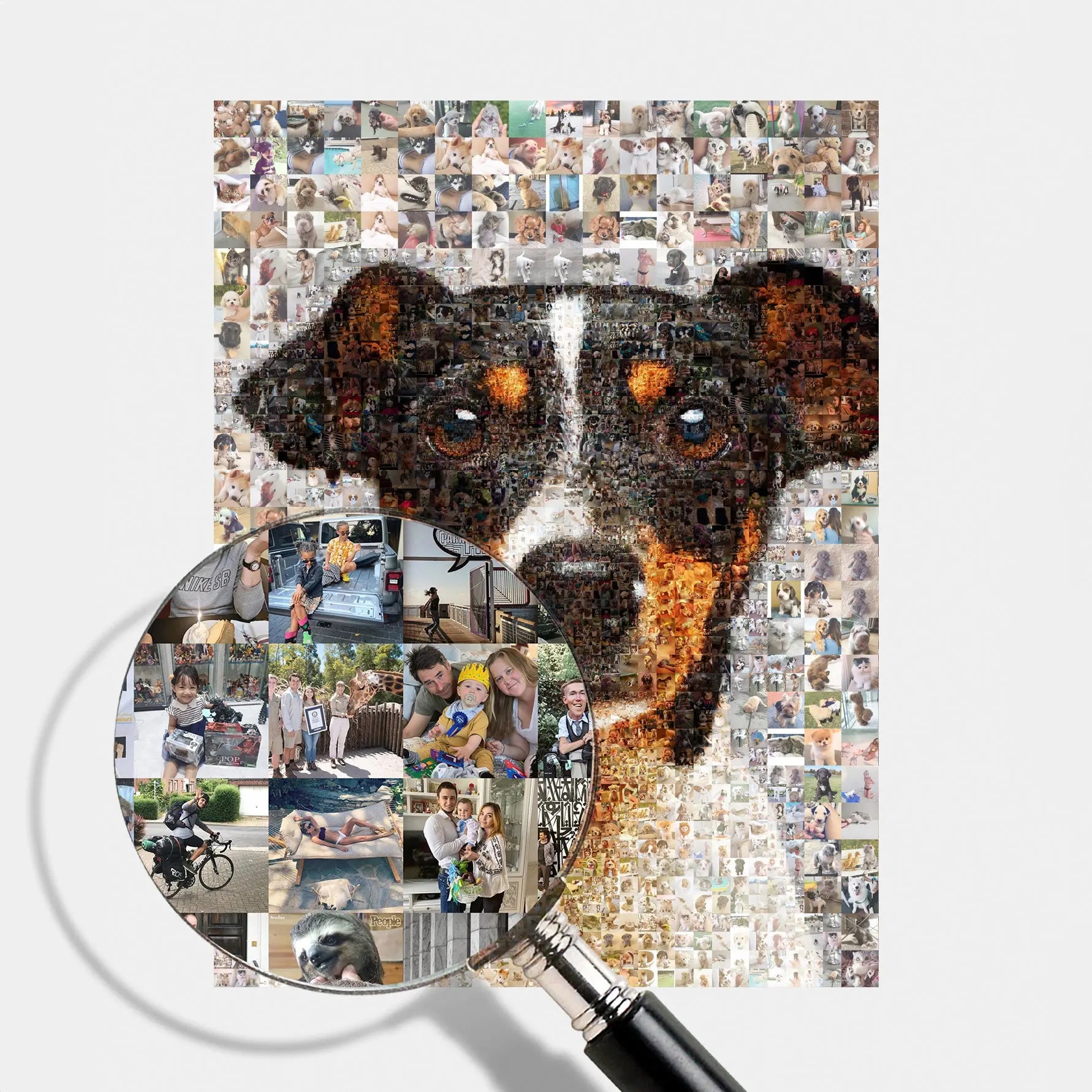 dog lover personalized photo mosaic custom pet gift
