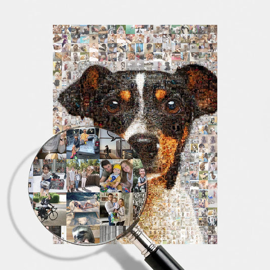 dog lover personalized photo mosaic custom pet gift