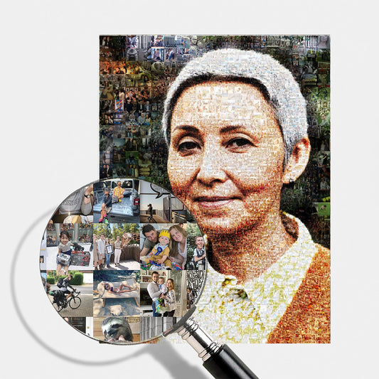 funeral memorial personalized remembrance photo mosaic gift