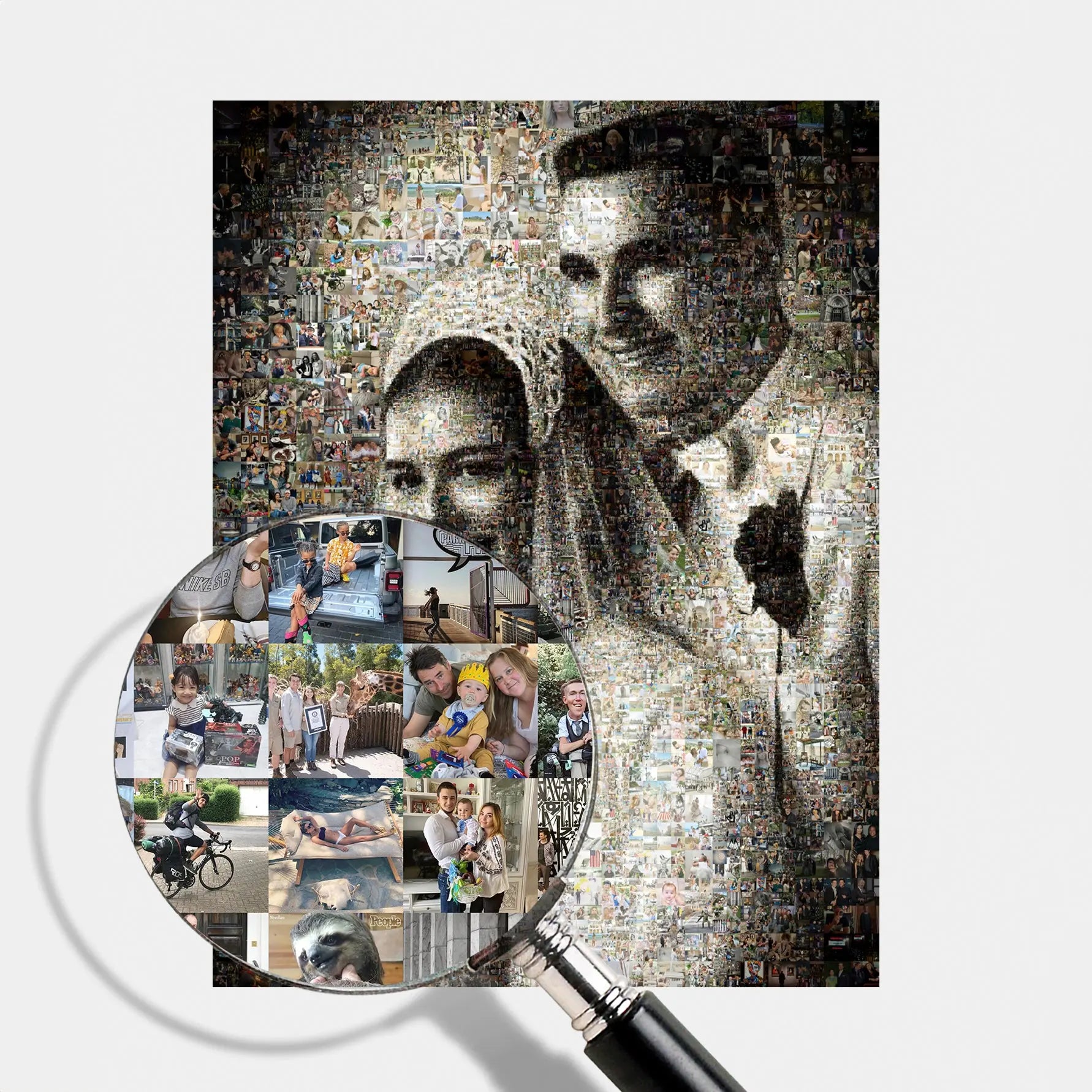 grandparents personalized family photo mosaic