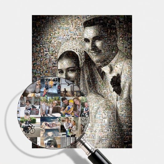 grandparents personalized family photo mosaic