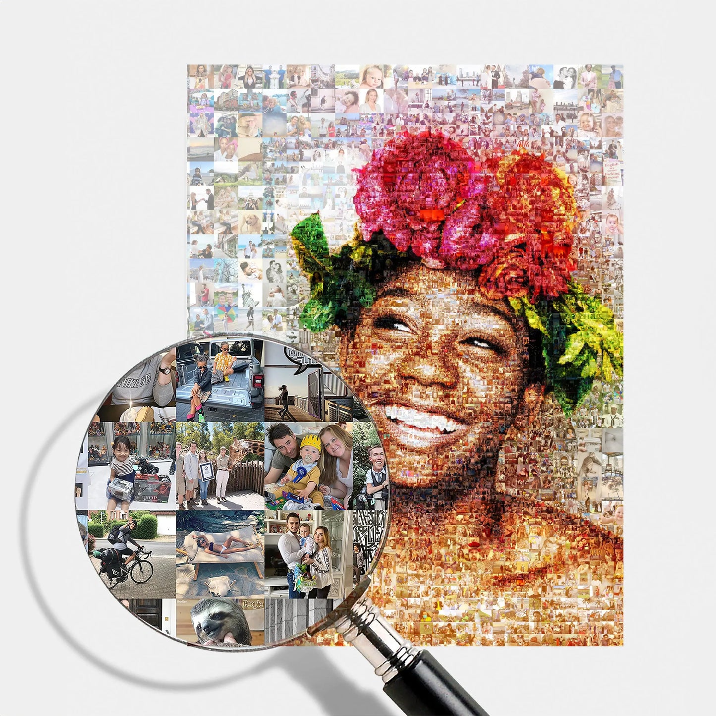housewarming personalized photo mosaic family wall art