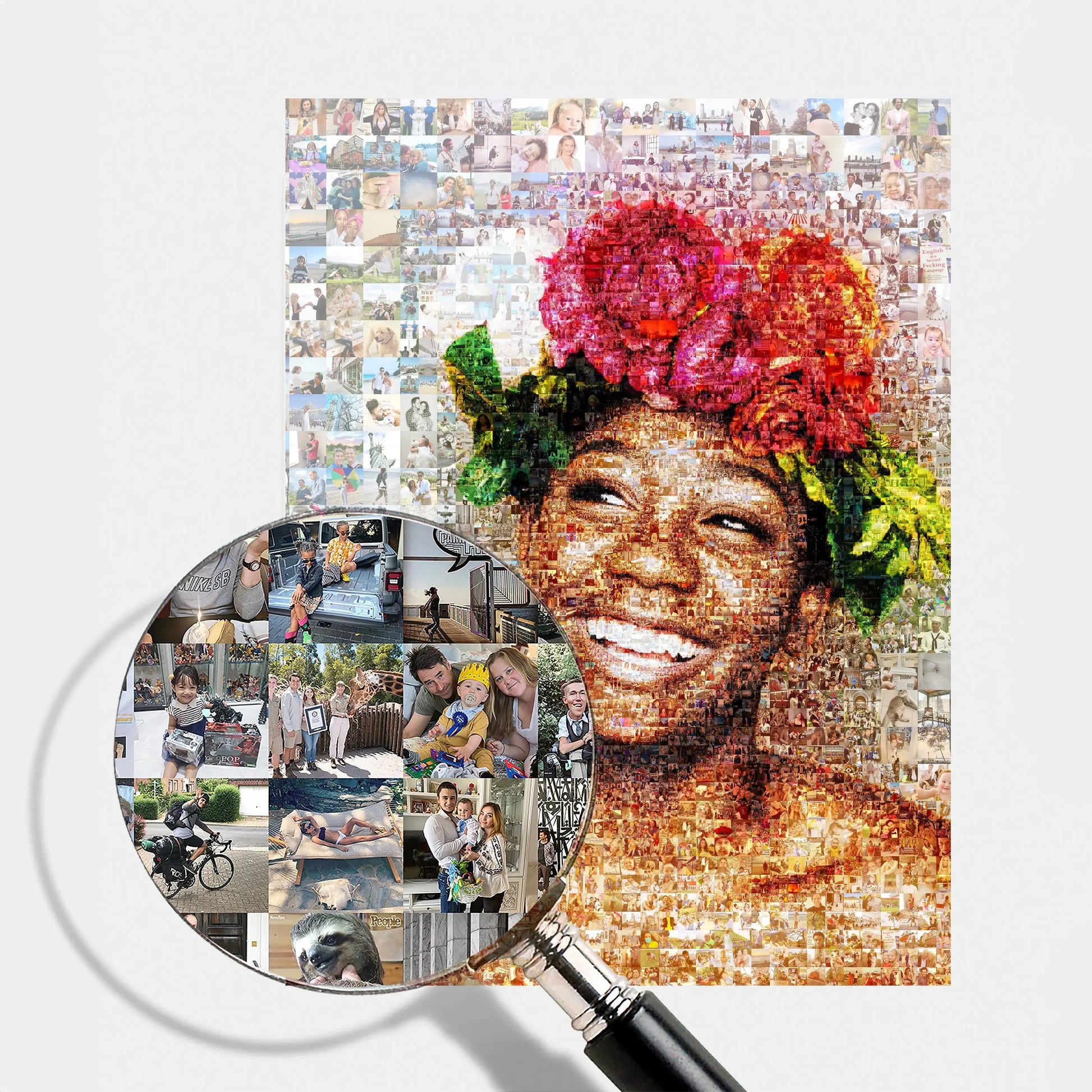 housewarming personalized photo mosaic family wall art