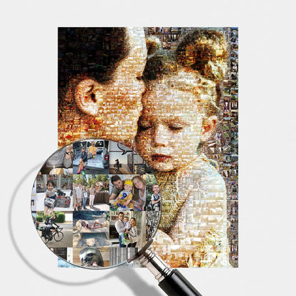 mothers day personalized family photo mosaic gift