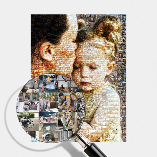 mothers day personalized family photo mosaic gift