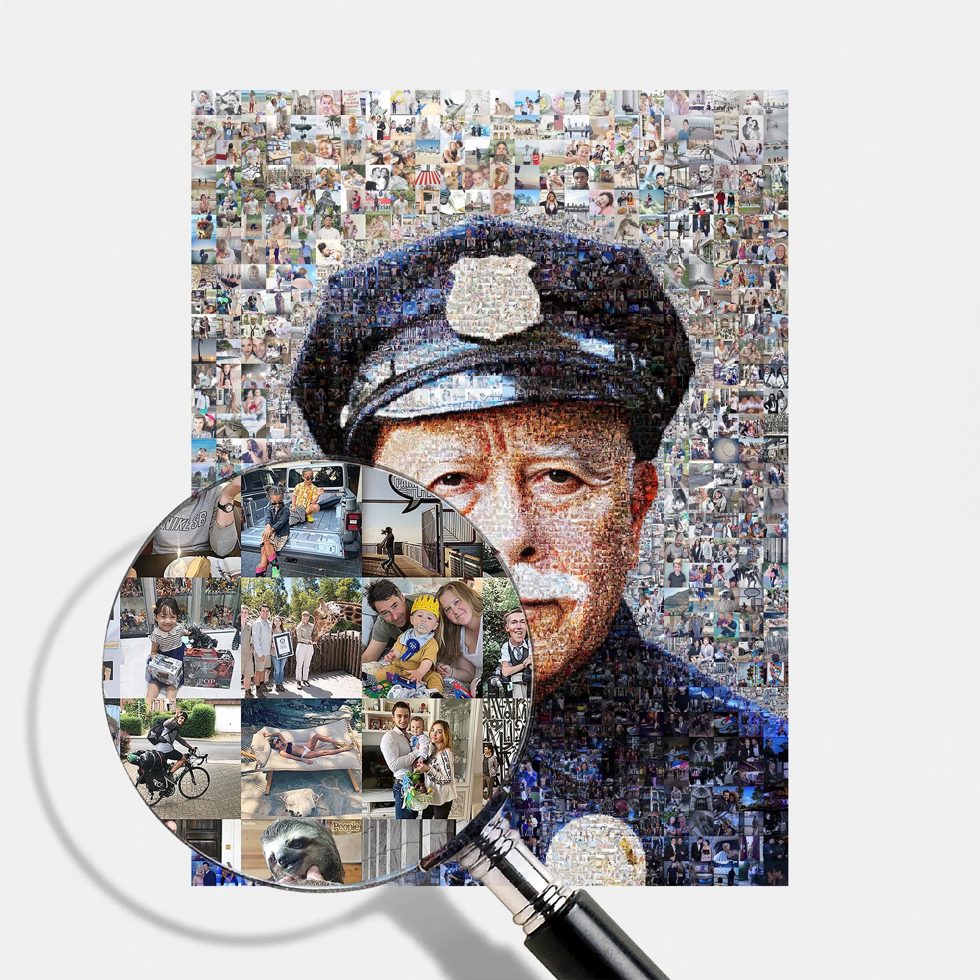 police officer retirement personalized photo mosaic gift