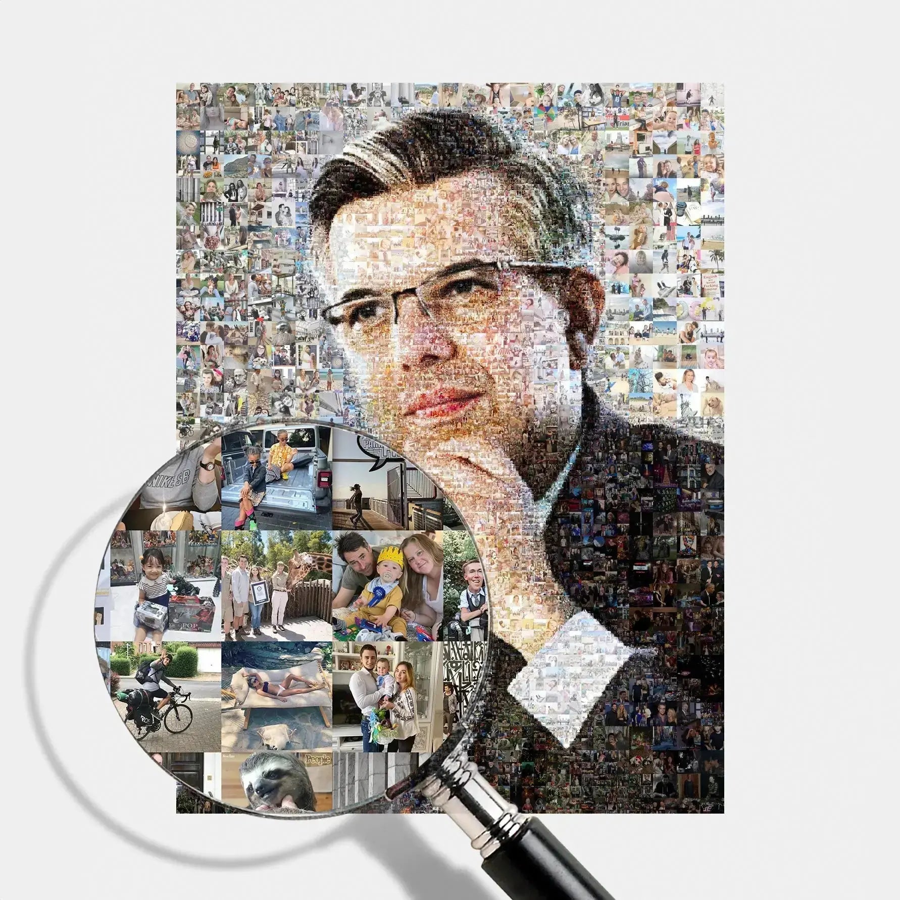 retirement personalized photo mosaic gift for colleague