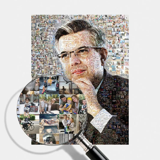 retirement personalized photo mosaic gift for colleague